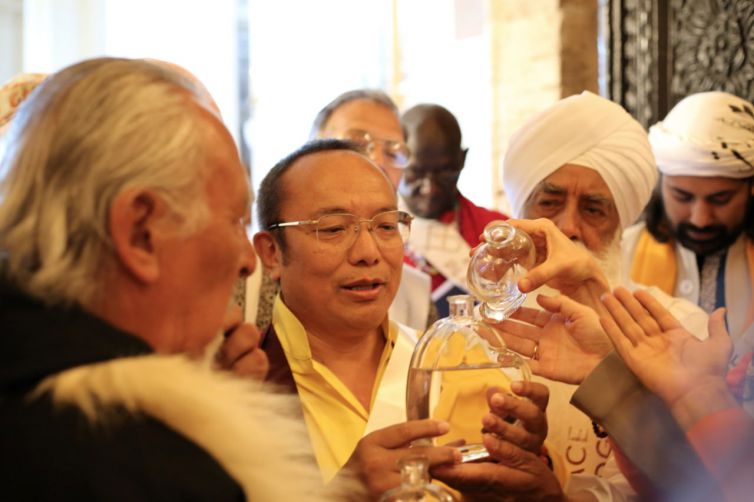 Merging Sacred Water at Basilica of Saint Mary of the Angels