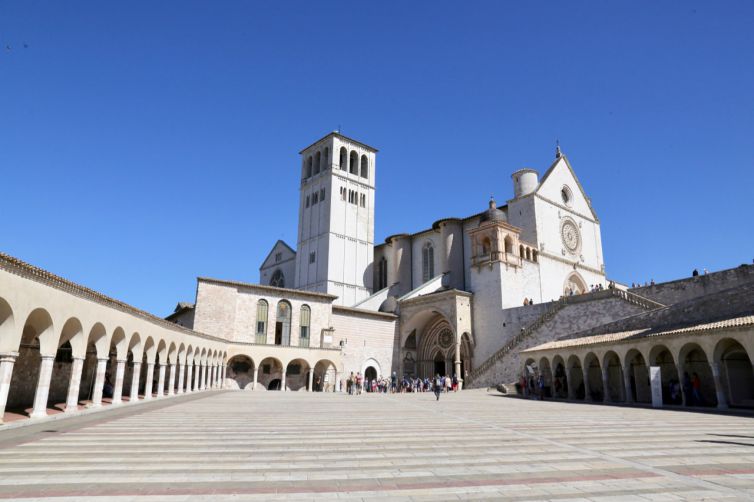 Invoking Supreme Blessing at Basilica of Saint Francis